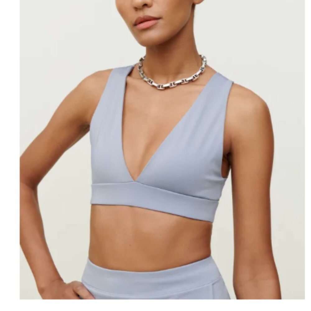 Reformation Dani Ecomove V-neck Cross Back Bra